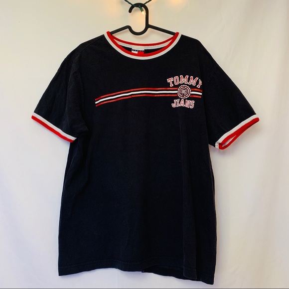 Vintage Tommy Jeans Ringer Tee w/ Spellout & Logo - Picture 3 of 7